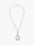 Andea hammered circle pendant necklace 46cm, UK version