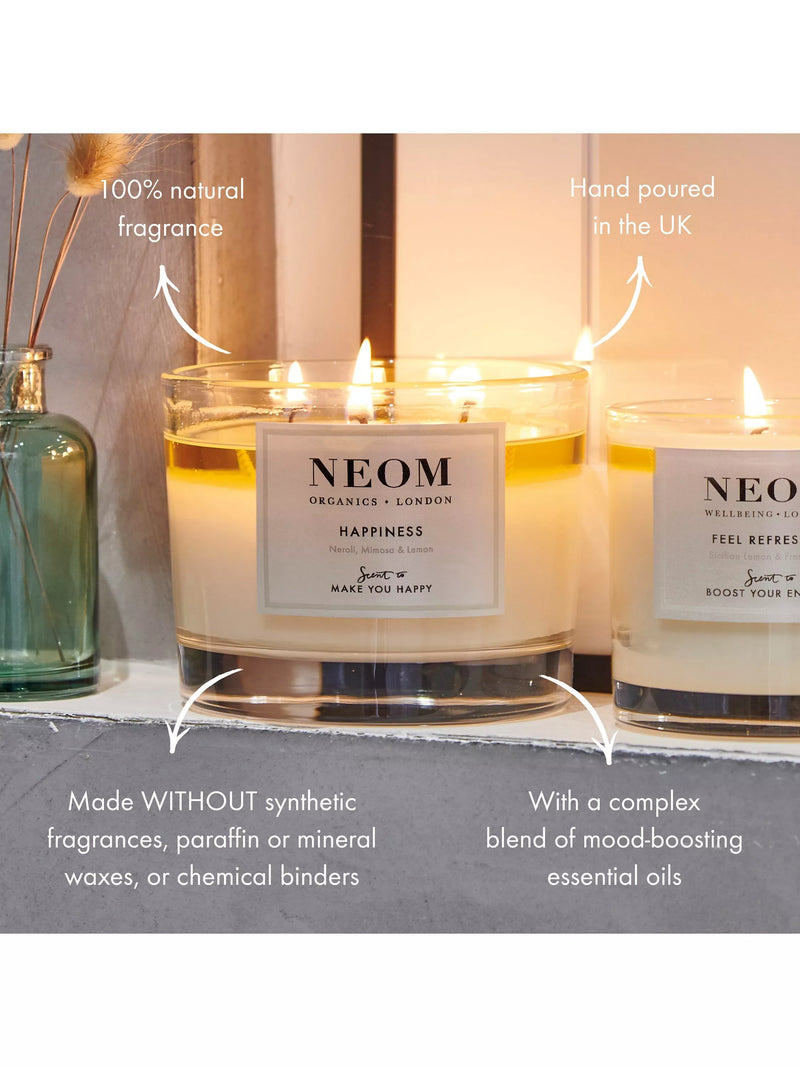 NEOM Wellbeing London Happiness scented candle 185g - British product