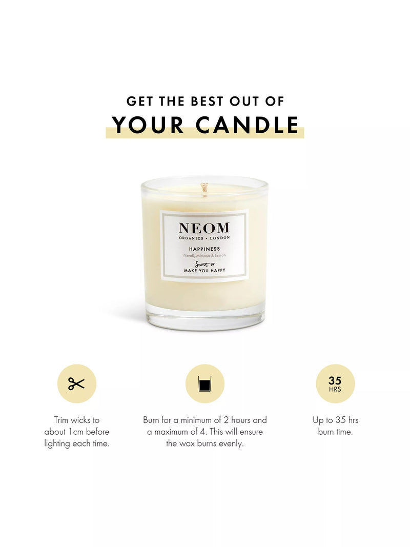 NEOM Wellbeing London Happiness scented candle 185g - British product