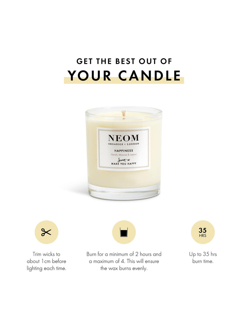 NEOM Wellbeing London Happiness scented candle 185g - British product