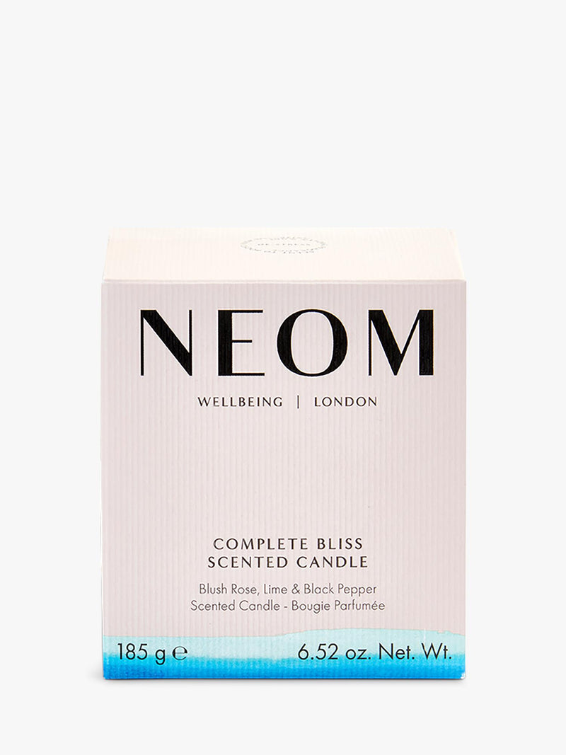 NEOM Complete Bliss scented candle, imported from the UK