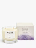 NEOM three wick scented candle for sleep with lavender and jasmine, imported from the UK