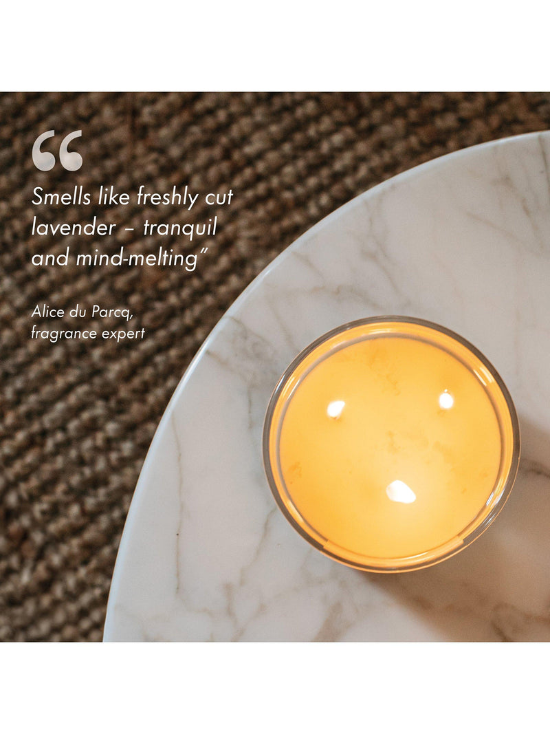 NEOM three wick scented candle for sleep with lavender and jasmine, imported from the UK