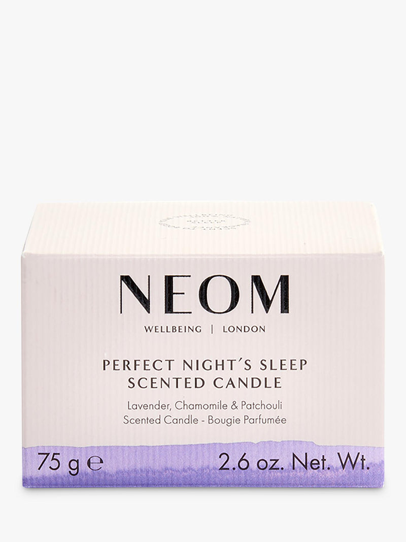 NEOM travel scented candle for sleep, imported from the UK