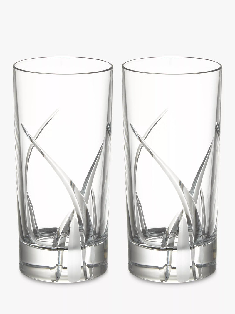 John Lewis crystal highball glasses clear set of 2 360ml UK version