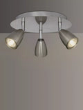 John Lewis Thea GU10 LED 3 spotlight ceiling plate chrome (British brand)