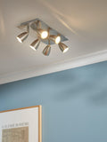 John Lewis Thea 6 LED spotlight ceiling plate in chrome, UK version