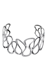 John Lewis Nina B Wavy Cuff Bangle, Silver- Buy online at McGrocer