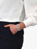 Nina B sterling silver wavy cuff bangle - British product
