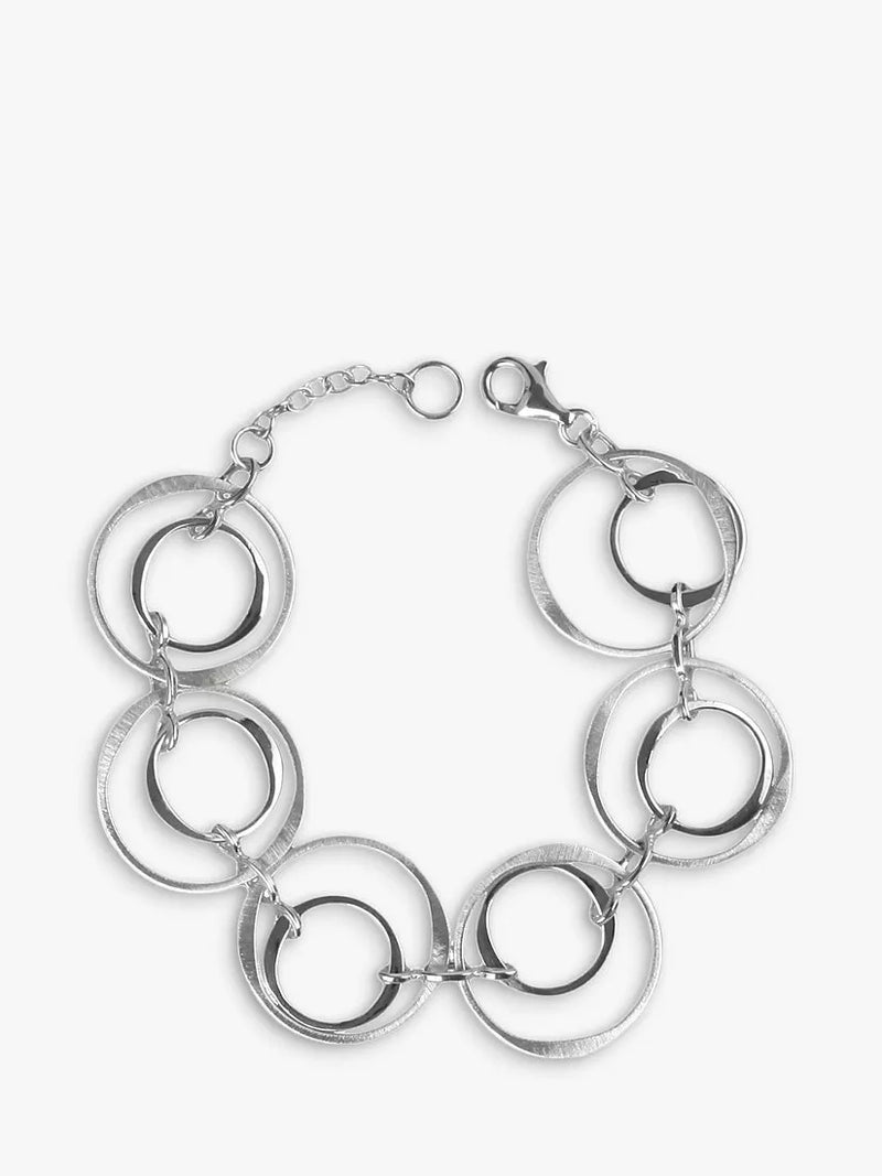 Nina B open circles bracelet silver 20cm - British product