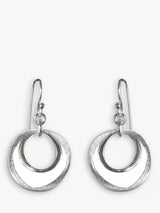 John Lewis Nina B Sterling Silver Open Circles Drop Earrings- Buy online at McGrocer
