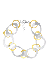 John Lewis Nina B Open Link Bracelet Silver and Gold 20cm- Buy online at McGrocer