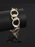 Nina B open-link bracelet silver and gold 20cm, imported from the UK