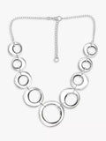 Nina B sterling silver open circles necklace 45cm, UK version