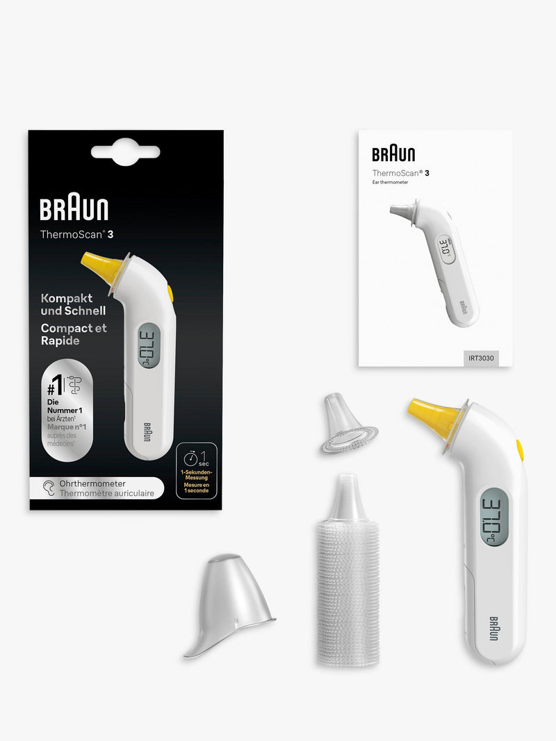 Braun ThermoScan 3 IRT 3030 Compact baby thermometer - British product