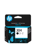 HP 304 black original ink cartridge, imported from the UK