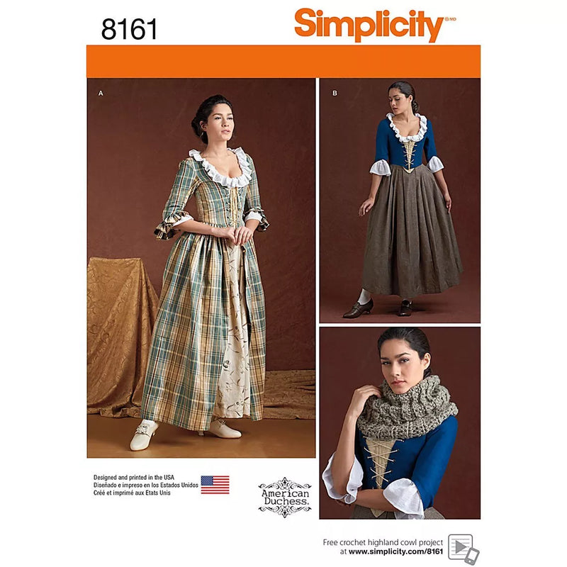 Simplicity dress costume sewing pattern 8161, UK version
