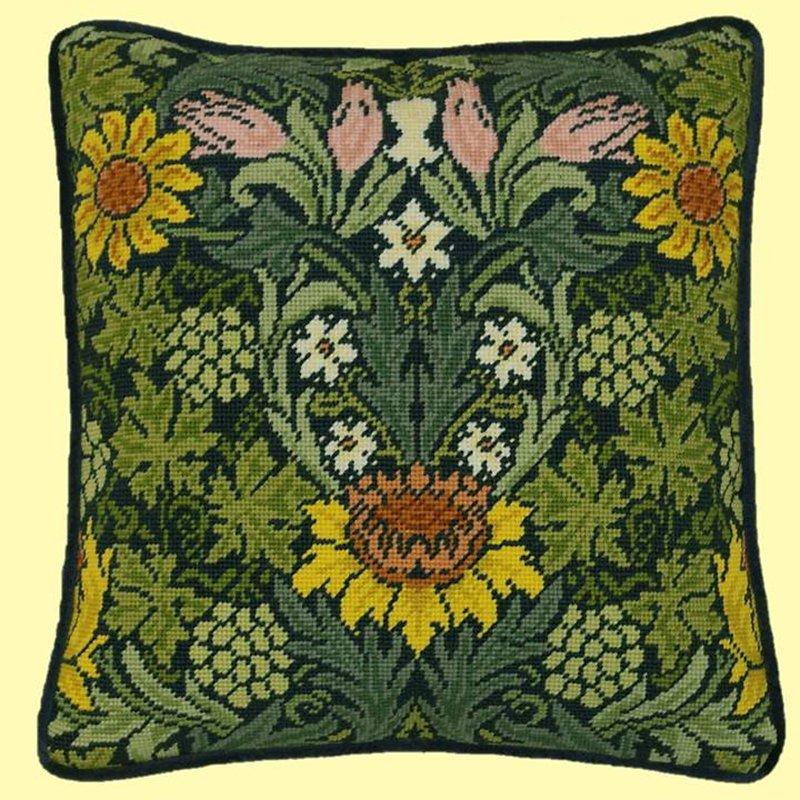 Bothy Threads William Morris Sunflowers printed canvas tapestry kit (British brand)