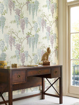 Next Laura Ashley Pale Purple Wisteria Garden Wallpaper 10M- Buy online at McGrocer