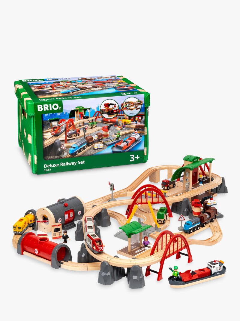 BRIO Deluxe Railway Set 87-piece wooden train set - British product