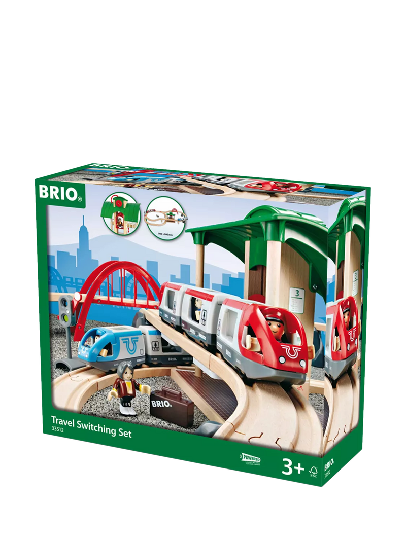 BRIO Travel Switching Train Set, wooden toy imported from the UK