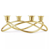 Georg Jensen Season gold plated candlestick holder 26cm (British brand)