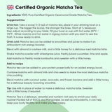 WeightWorld ceremonial grade organic matcha powder 100g, imported from the UK