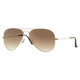 John Lewis Ray-Ban RB3025 Aviator Sunglasses Polished Silver Metallic Frame Soft Grey Lens 55mm- Buy online at McGrocer