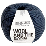 Wool And The Gang Shiny Happy Cotton Knitting and Crochet Yarn, 100g, Eagle Grey