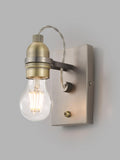 John Lewis Bistro Bulb wall light in antique brass, imported from the UK