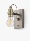 John Lewis Bistro Bulb wall light in antique brass, imported from the UK