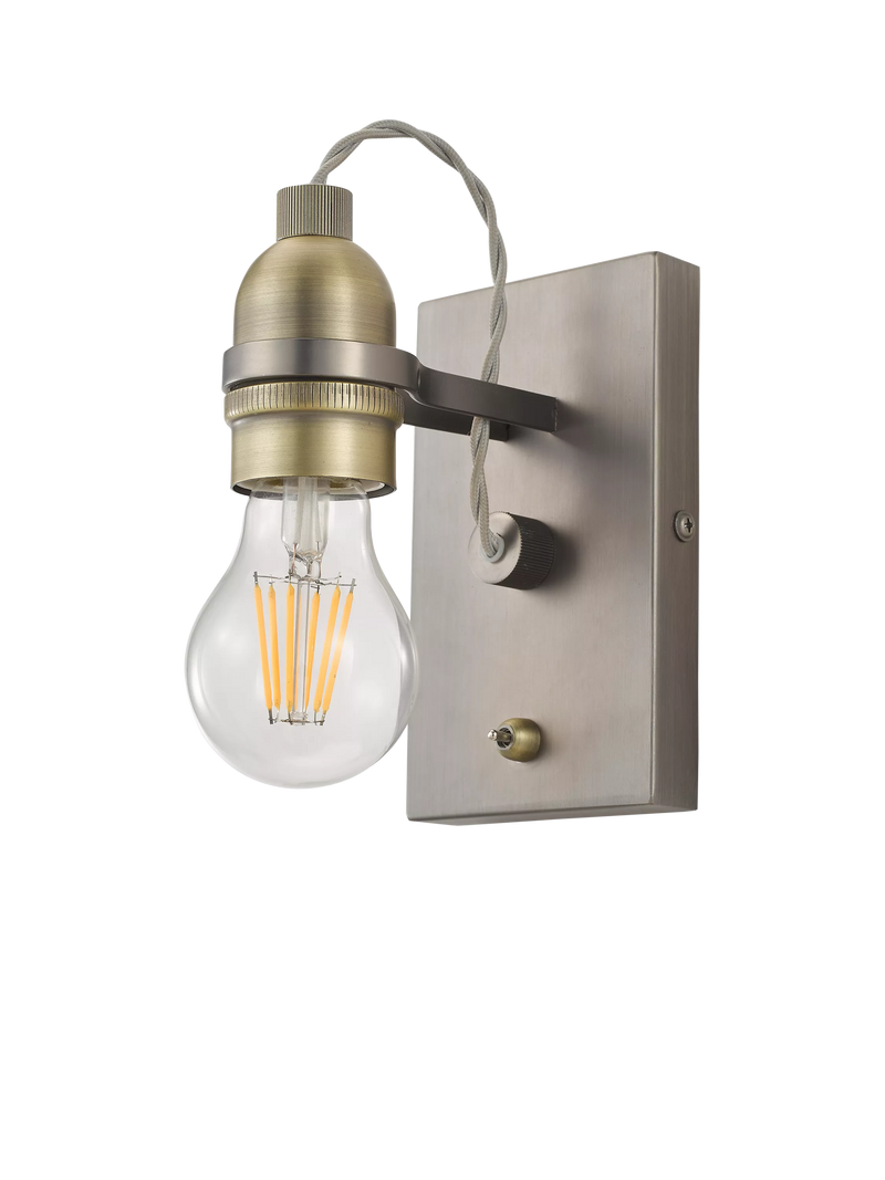 John Lewis Bistro Bulb wall light in antique brass, imported from the UK