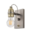 John Lewis Bistro Bulb wall light in antique brass, imported from the UK