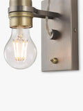 John Lewis Bistro Bulb wall light in antique brass, imported from the UK