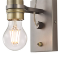 John Lewis Bistro Bulb wall light in antique brass, imported from the UK