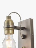 John Lewis Bistro Bulb wall light in antique brass, imported from the UK