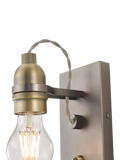 John Lewis Bistro Bulb wall light in antique brass, imported from the UK