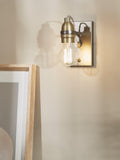 John Lewis Bistro Bulb wall light in antique brass, imported from the UK