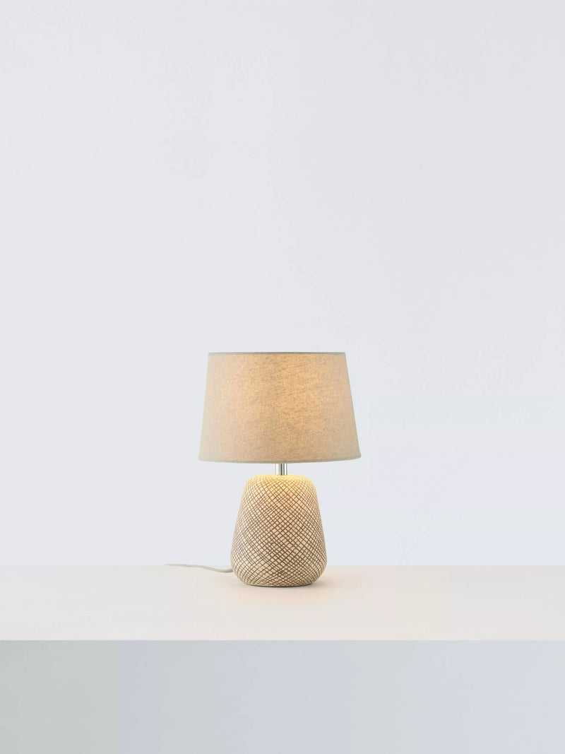 John Lewis Iona small ceramic table lamp grey, UK version