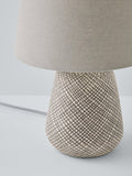 John Lewis Iona small ceramic table lamp grey, UK version