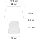 John Lewis Iona small ceramic table lamp grey, UK version