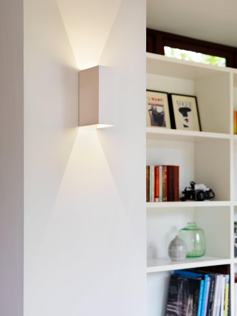 Astro Parma wall light white plaster finish, UK version