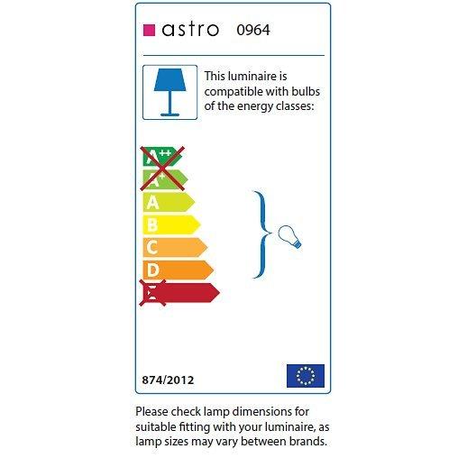 Astro Parma wall light white plaster finish, UK version