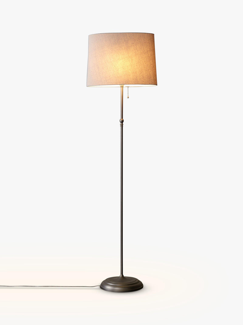 John Lewis large floor lamp with oval linen shade (British brand)