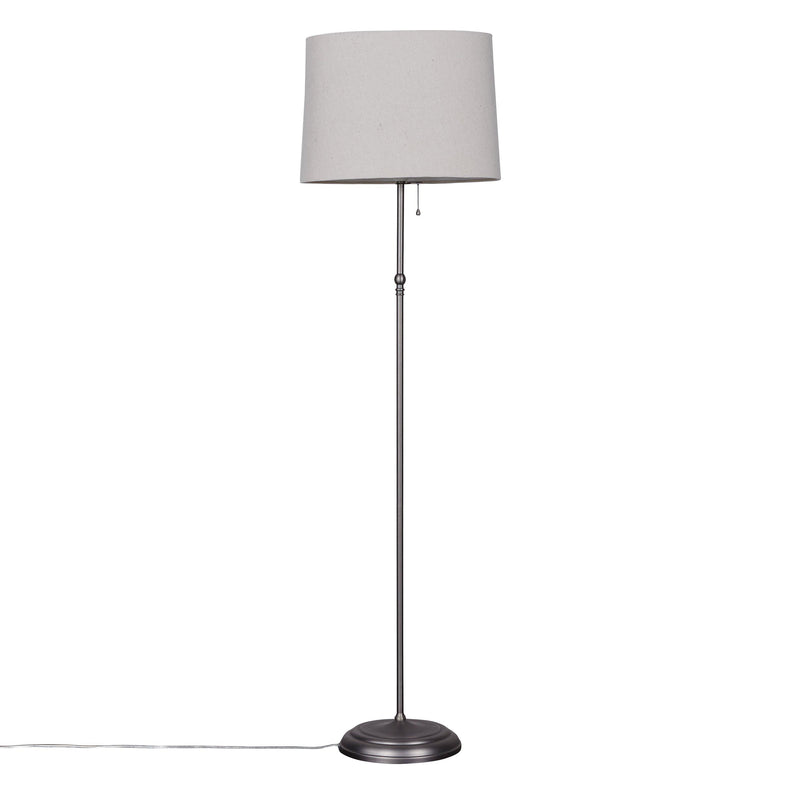 John Lewis large floor lamp with oval linen shade (British brand)