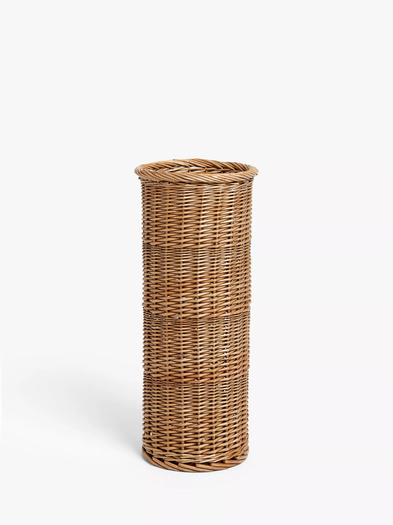 John Lewis wicker umbrella stand, freestanding handcrafted willow (British brand)