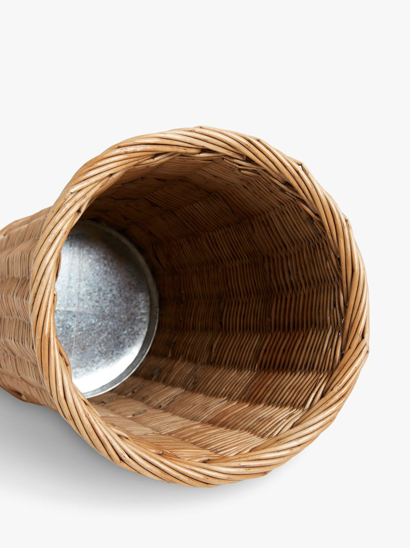John Lewis wicker umbrella stand, freestanding handcrafted willow (British brand)