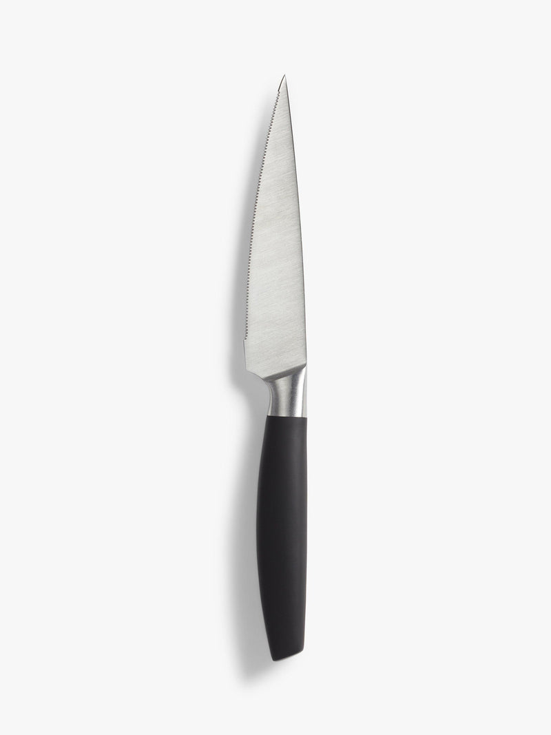 Soft Grip Stainless Steel Serrated Utility Knife 11.5cm