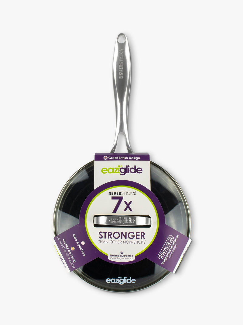Eaziglide Neverstick2 Aluminium Non-Stick Saucepan 20cm - British product