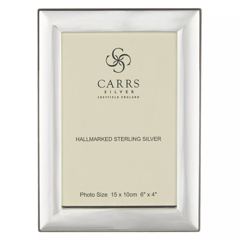 Carrs Berkeley Plain sterling silver photo frame 18x13.5cm - British product
